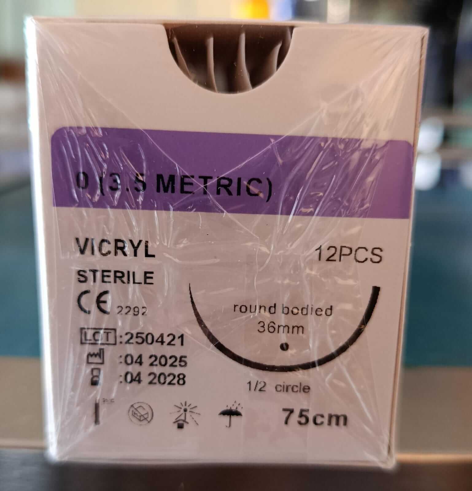 0 RB vicryl Suture